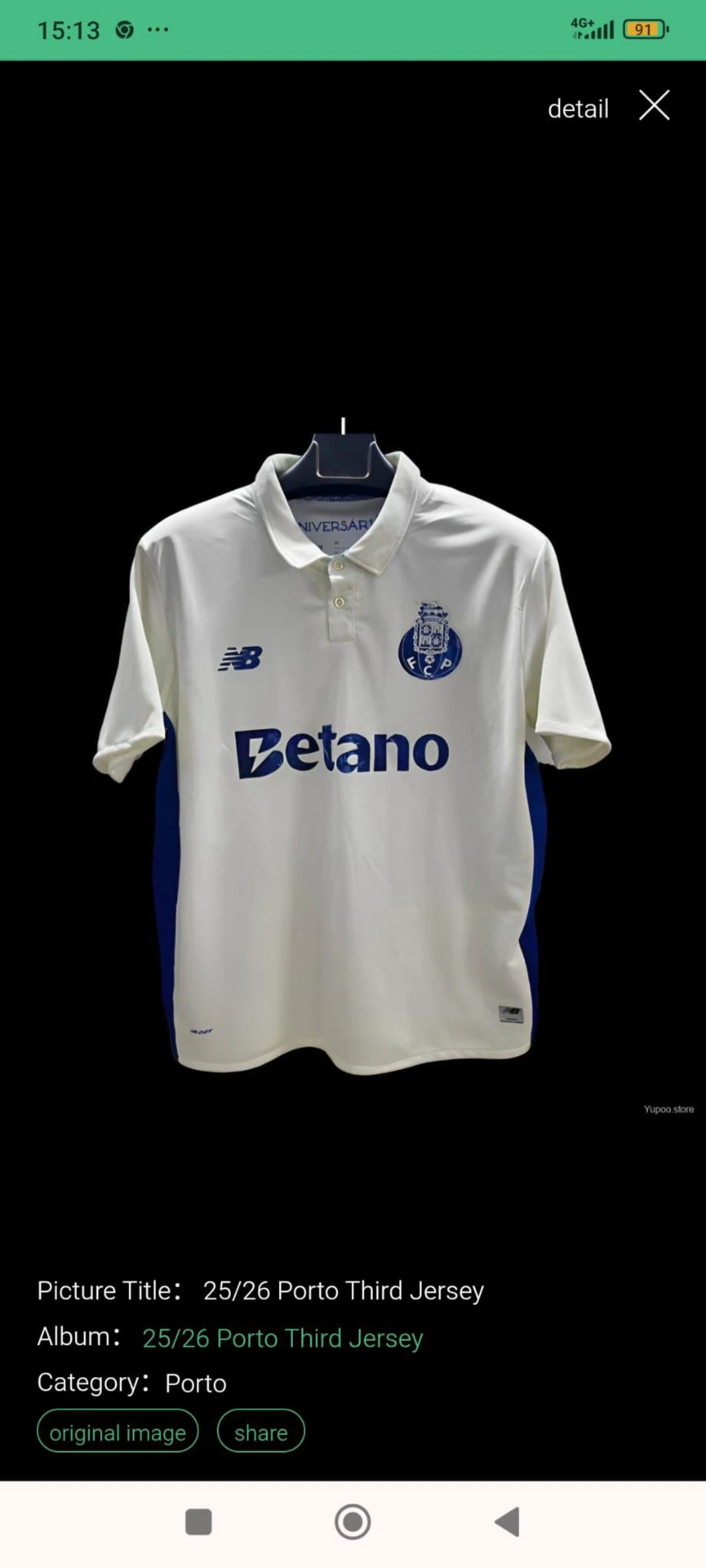 Camisola Porto Alternativa Branca